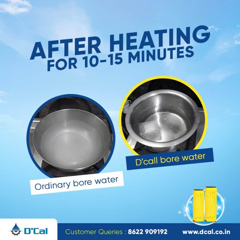 Dcal hard water softener boiling test