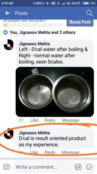 DCal Reviews & Testimonials:Jignasoo Mehta dcal customer testimonial whatsapp